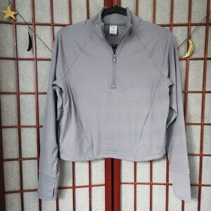 PINK Victoria Butterlux Long Sleeve Shirts Half Zip Athletic Pullover Cropped